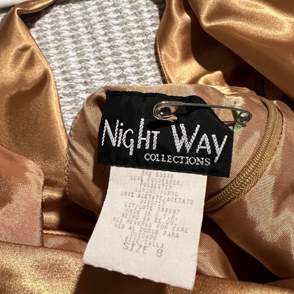 Night Way Collections Gold Backless Dress - Picture 8 of 11